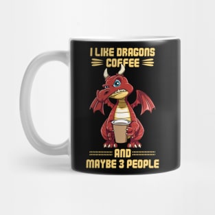 Funny Grumpy Dragon Coffee Lover Hate Morning Fantasy Animal Mug